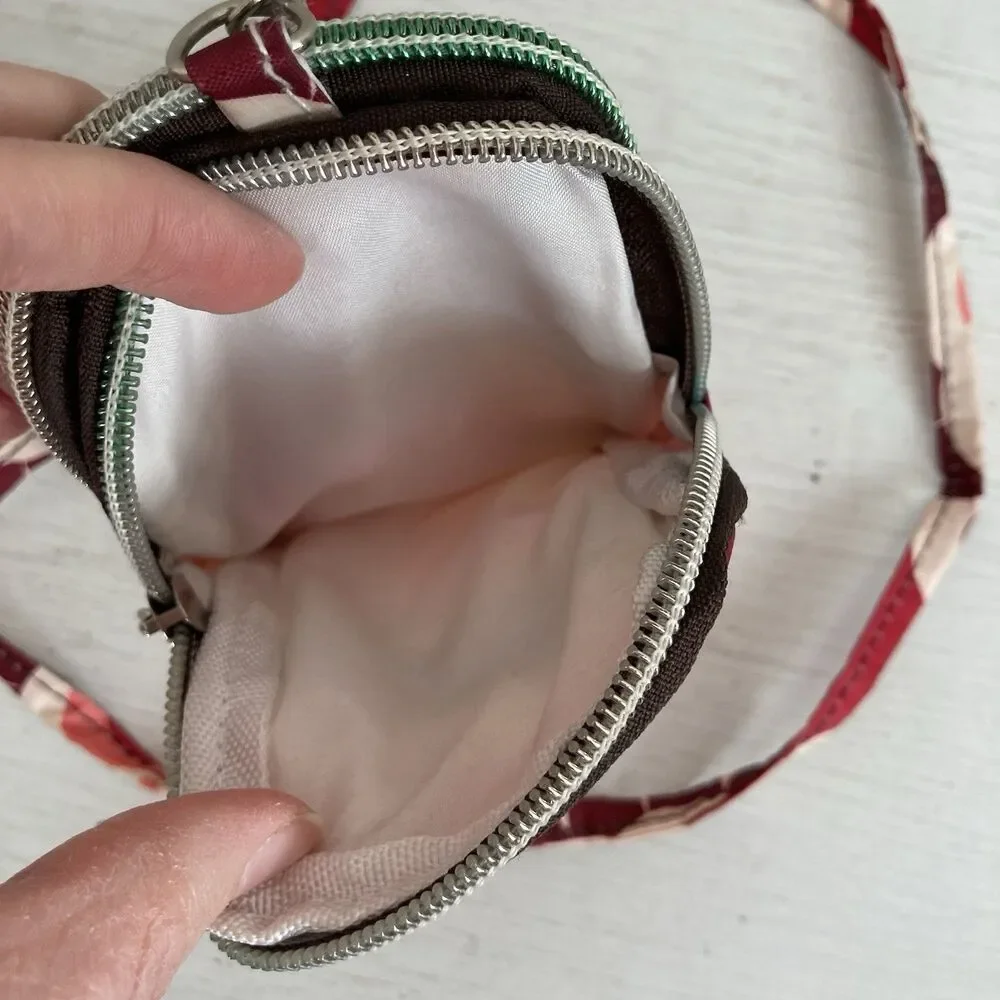 LeSportsac Small Pouch Wallet Coin Purse Mini Purse Neck Lanyard Travel Floral
